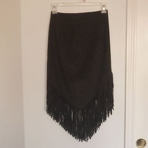 Express women's fringe skirt